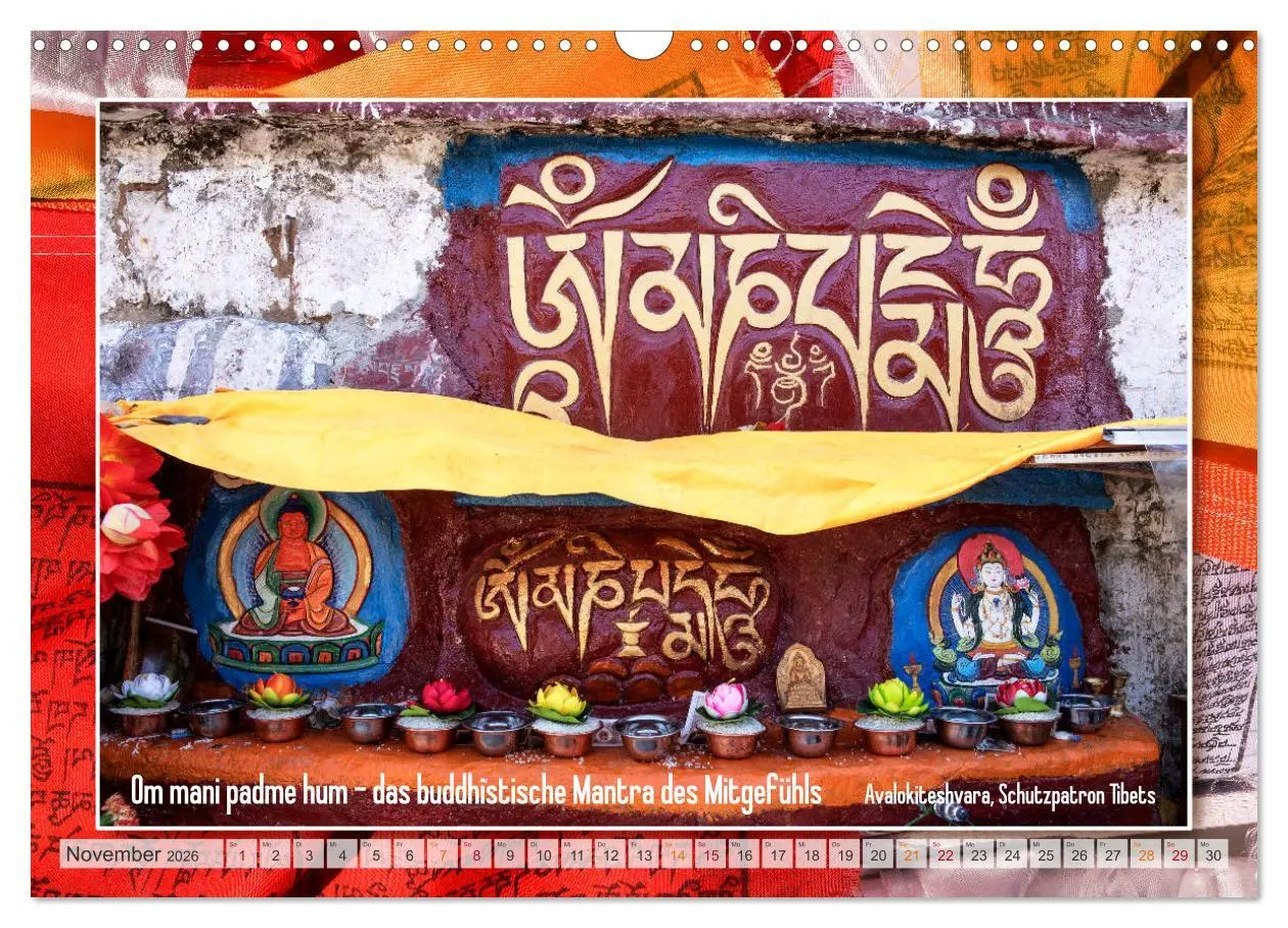 Bild: 9783457797730 | Farben Tibets (Wandkalender 2026 DIN A3 quer), CALVENDO Monatskalender