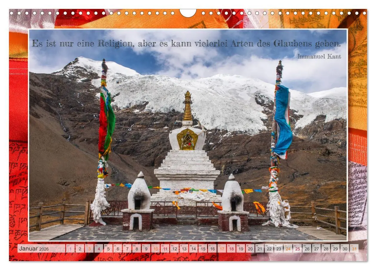 Bild: 9783457797730 | Farben Tibets (Wandkalender 2026 DIN A3 quer), CALVENDO Monatskalender