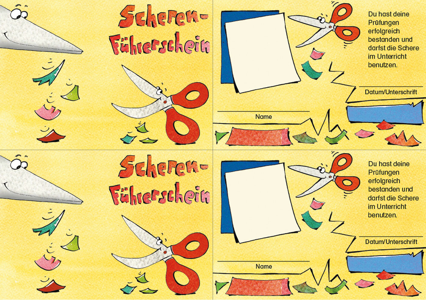 Cover: 9783834437730 | Der Scheren-Führerschein, Klassensatz Führerscheine | Johanna Roessler