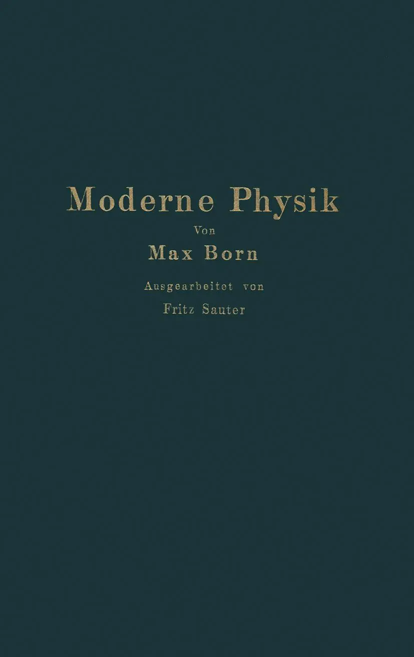Cover: 9783642987830 | Moderne Physik | Sieben Vorträge über Materie und Strahlung | Buch