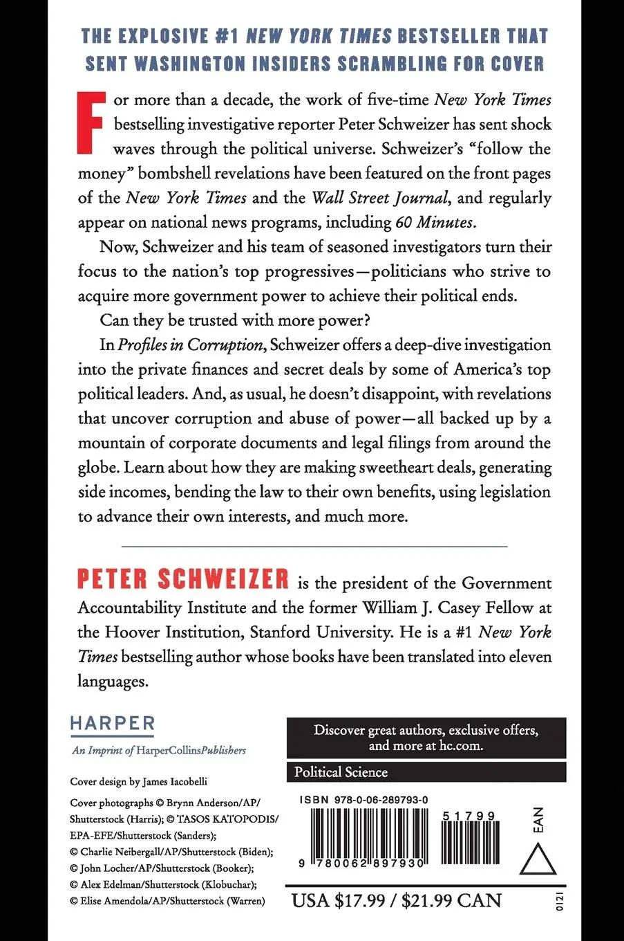 Rückseite: 9780062897930 | Profiles in Corruption | Abuse of Power by America's Progressive Elite