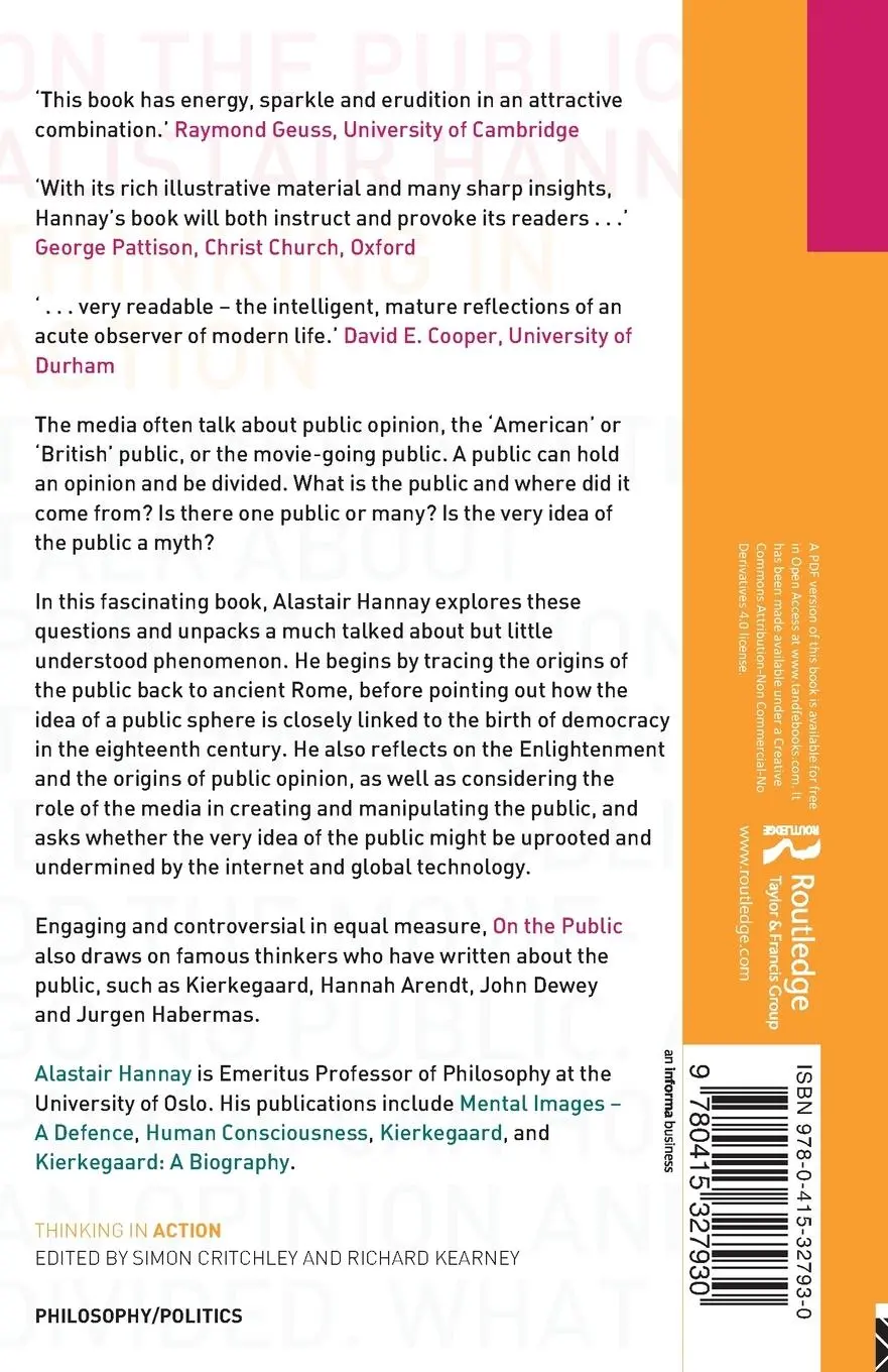 Rückseite: 9780415327930 | On the Public | Alastair Hannay | Taschenbuch | Englisch | 2005