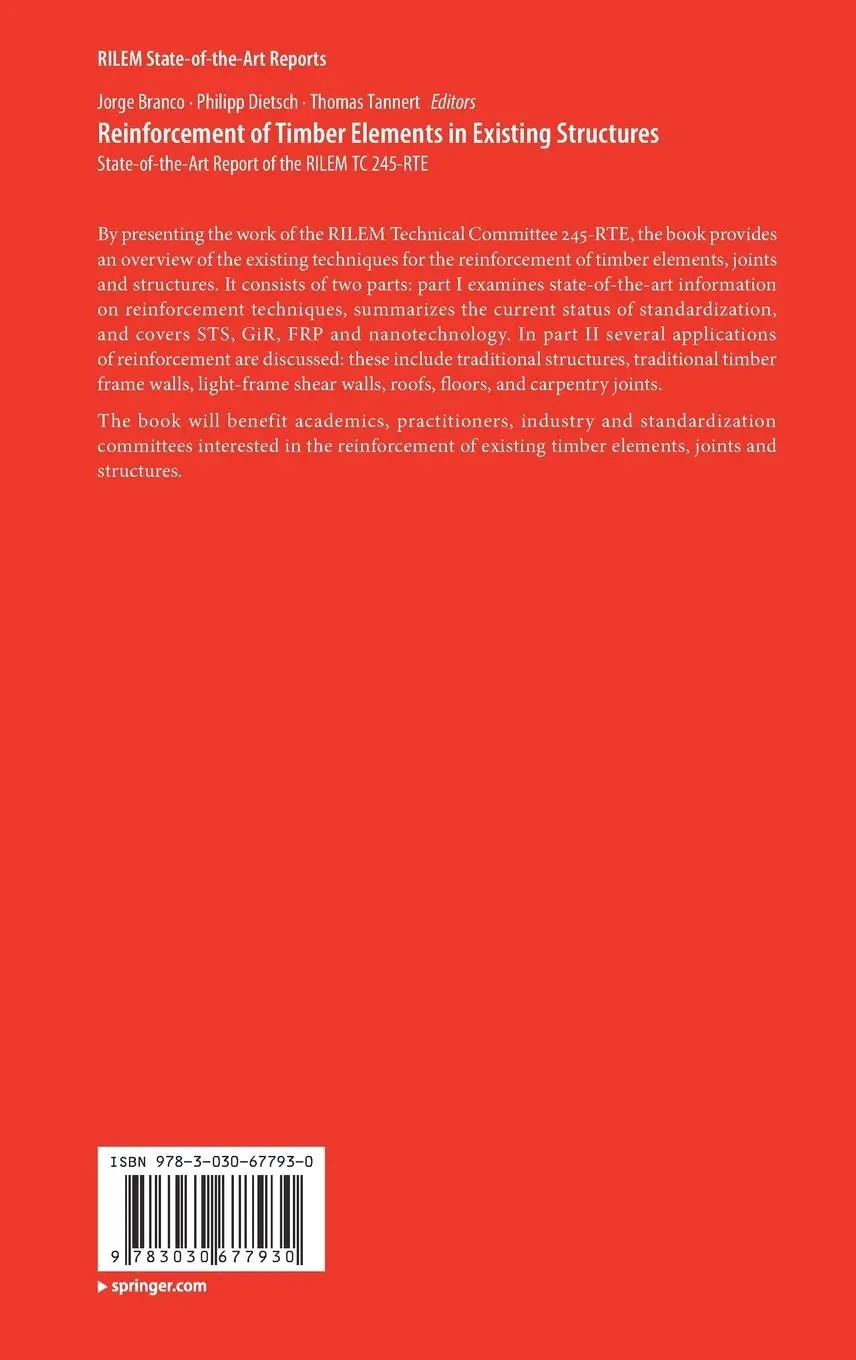 Rückseite: 9783030677930 | Reinforcement of Timber Elements in Existing Structures | Buch | xx