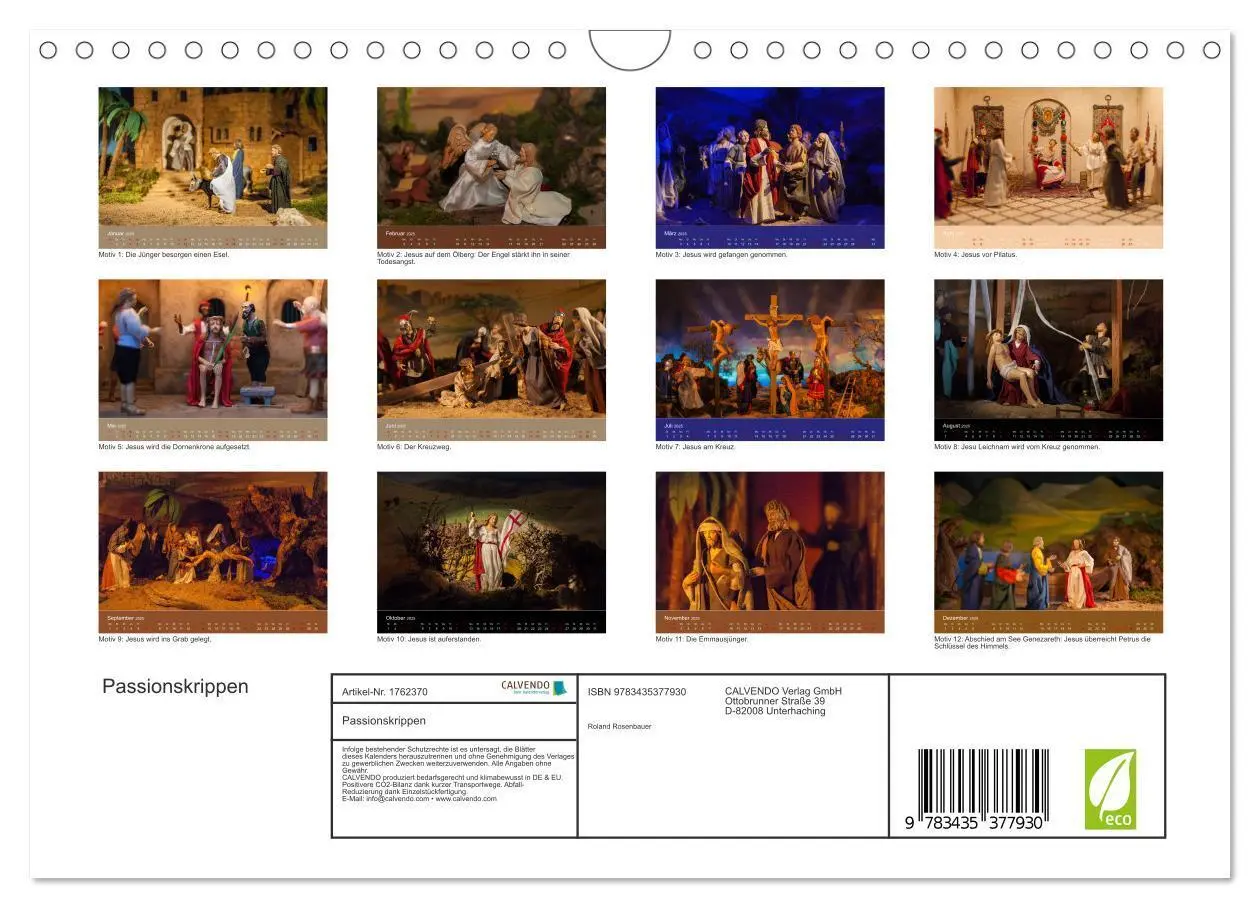 Bild: 9783435377930 | Passionskrippen (Wandkalender 2025 DIN A4 quer), CALVENDO...