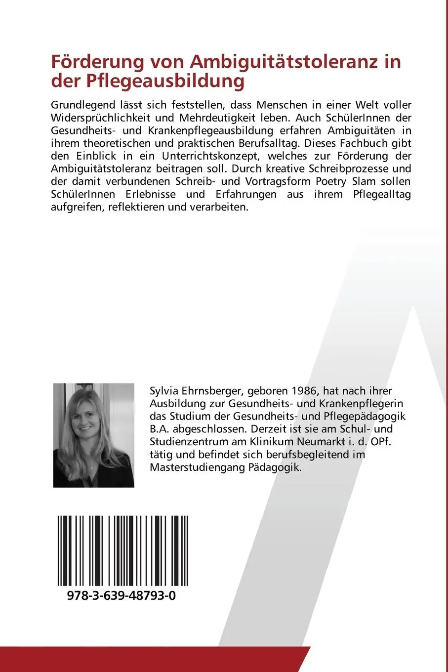 Rückseite: 9783639487930 | Förderung von Ambiguitätstoleranz in der Pflegeausbildung | Buch