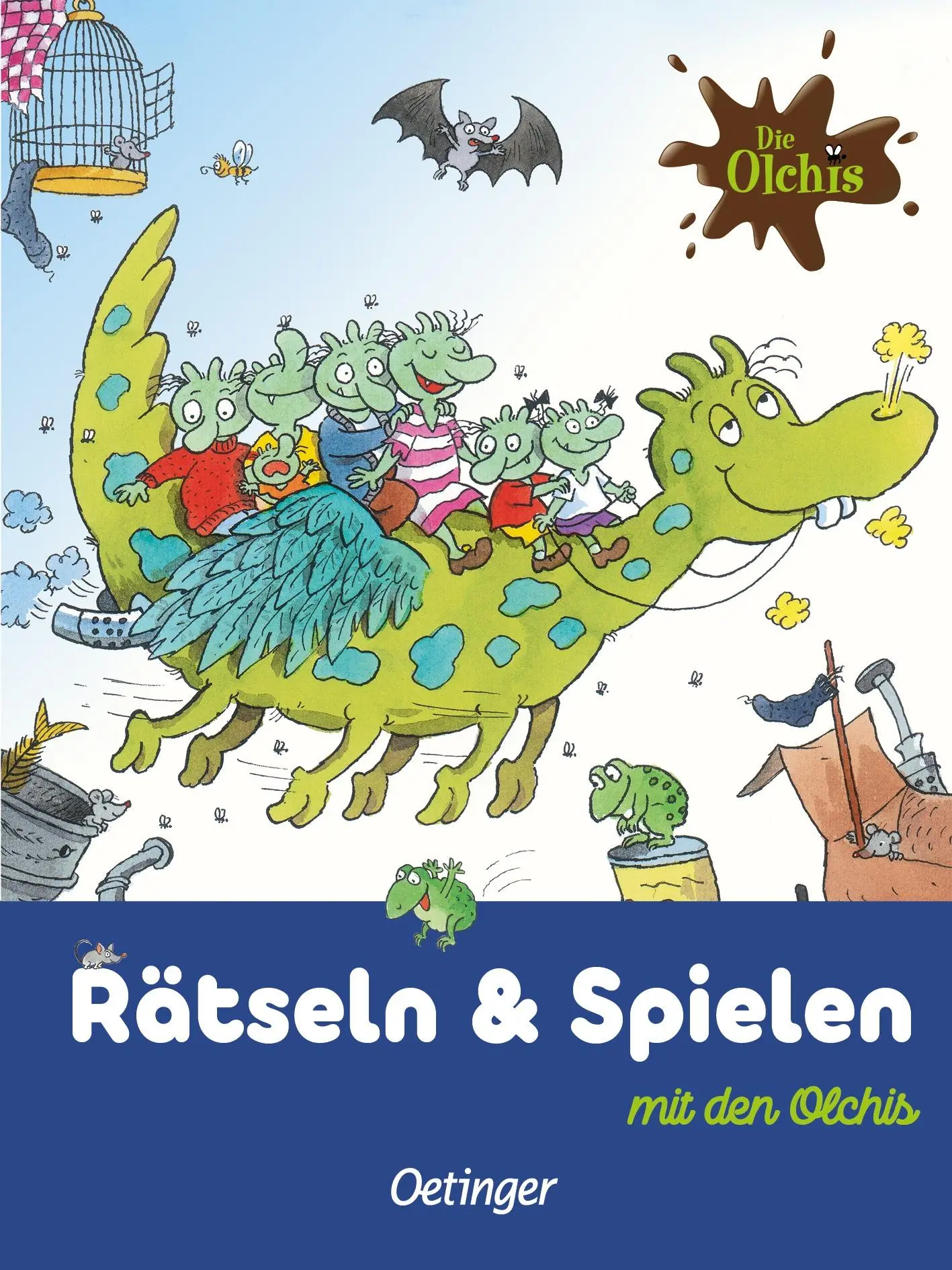Bild: 4260512188030 | Die Olchis. Puzzle im Buch. Feuerstuhl. 300 Teile, Format 48 x 34 cm