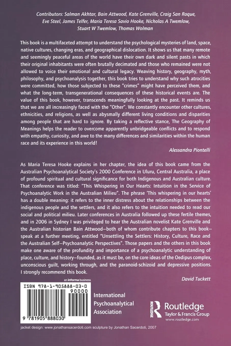 Rückseite: 9781905888030 | The Geography of Meanings | Salman Akhtar | Taschenbuch | Englisch
