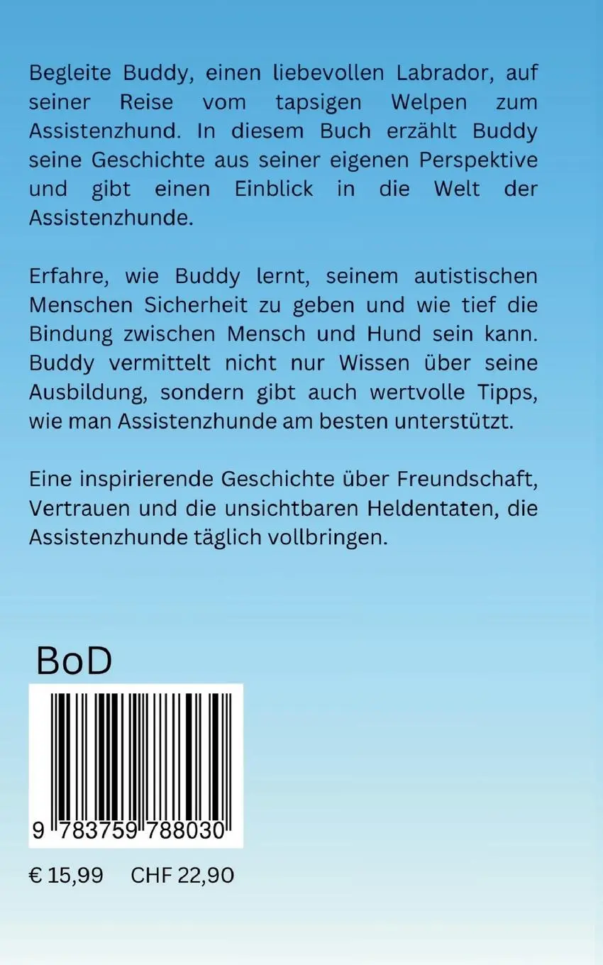 Rückseite: 9783759788030 | Buddy wird Assistenzhund | Katharina Küsters | Taschenbuch | Paperback
