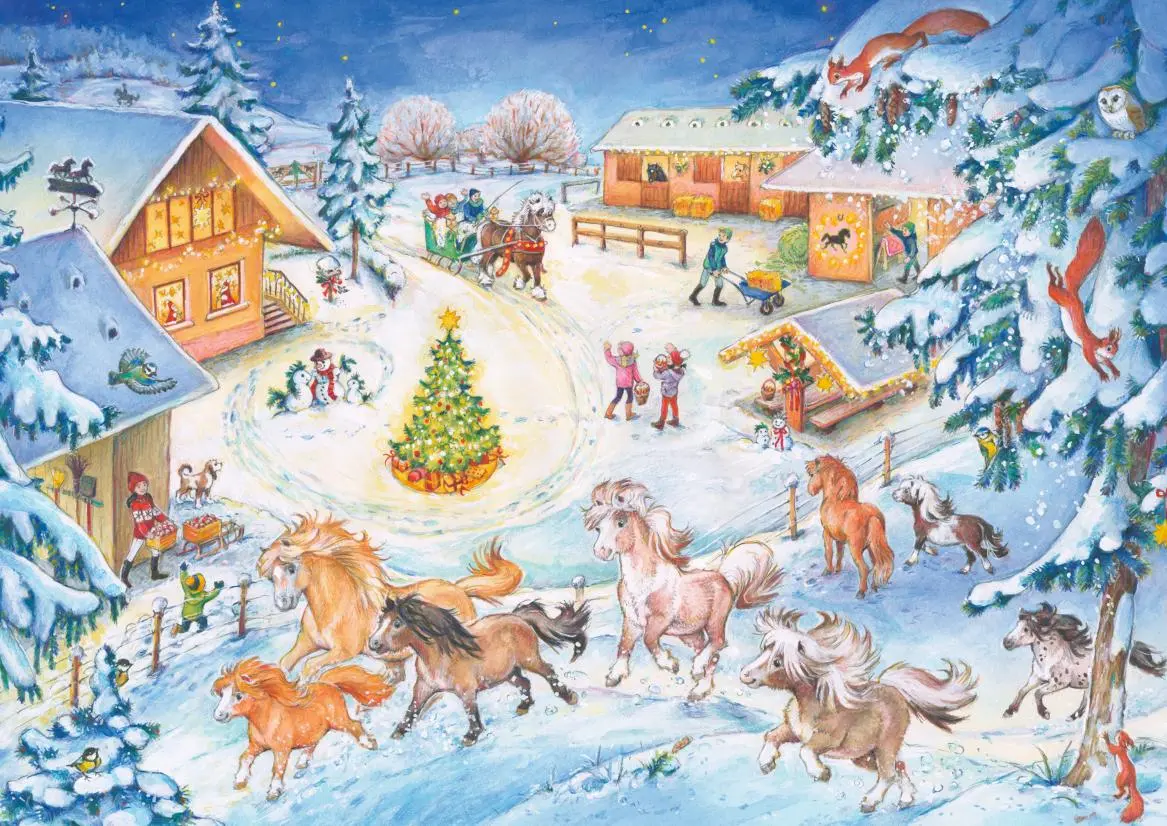 Bild: 9783780618030 | Weihnachten auf dem Ponyhof | Barbara Peters | Kalender | 48 S.