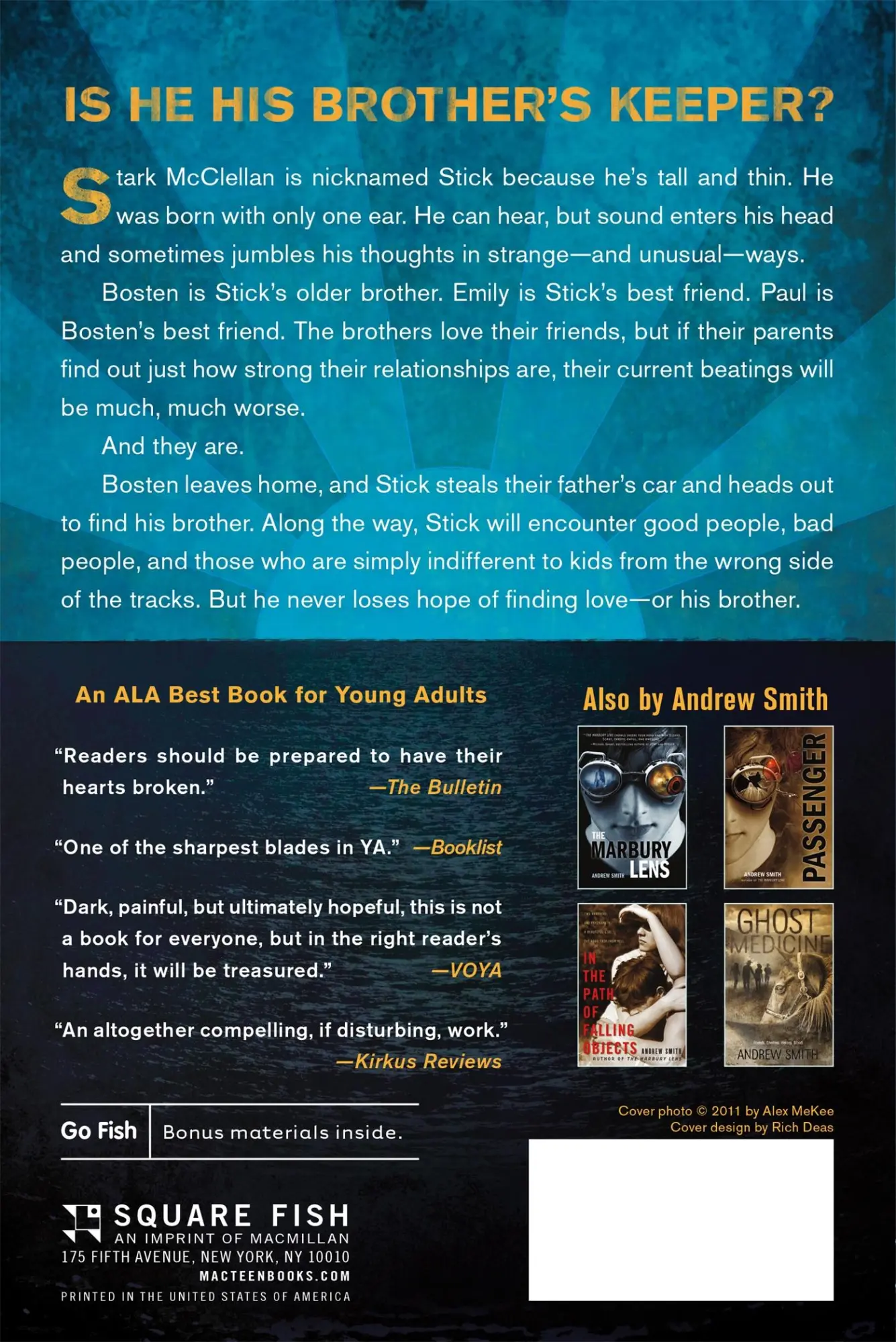 Rückseite: 9781250088130 | Stick | Andrew Smith | Taschenbuch | Kartoniert / Broschiert | 2015