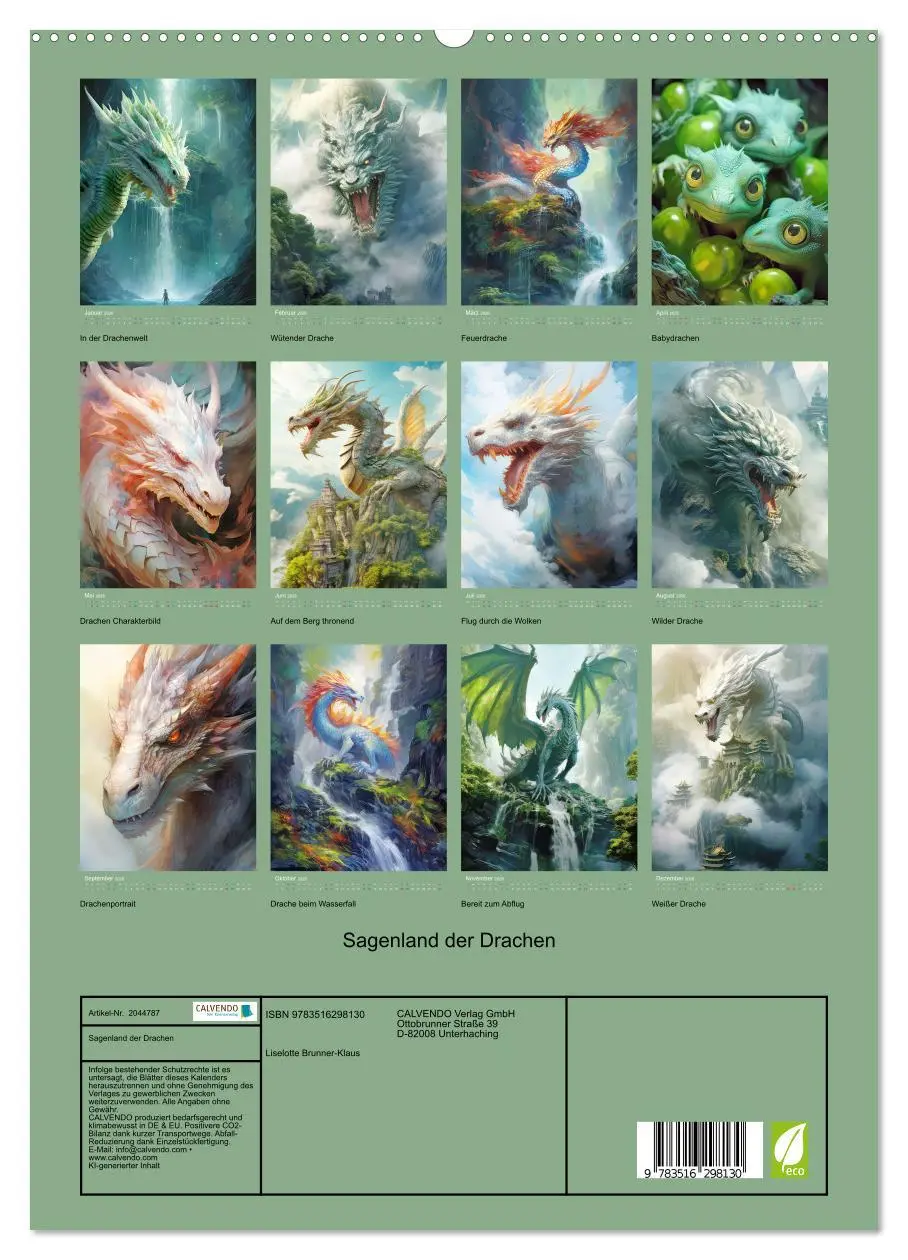 Bild: 9783516298130 | Sagenland der Drachen (hochwertiger Premium Wandkalender 2026 DIN...