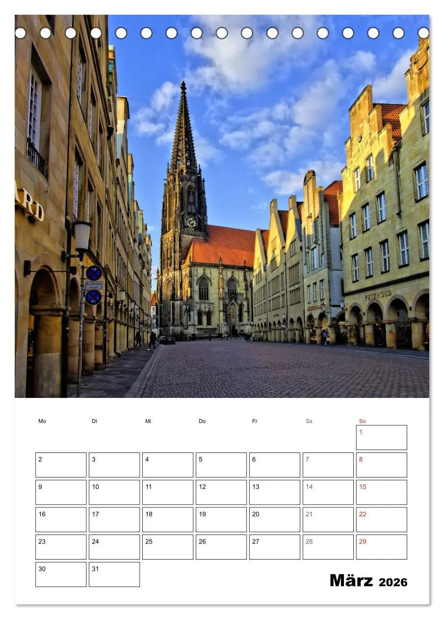 Bild: 9783516438130 | Münster entdecken (Tischkalender 2026 DIN A5 hoch), CALVENDO...