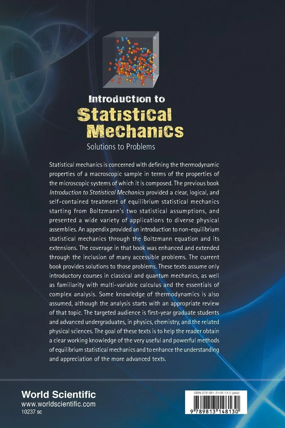 Rückseite: 9789813148130 | INTROD TO STAT MECHANICS-PROB &amp; SOLNS | John Dirk Walecka | Buch