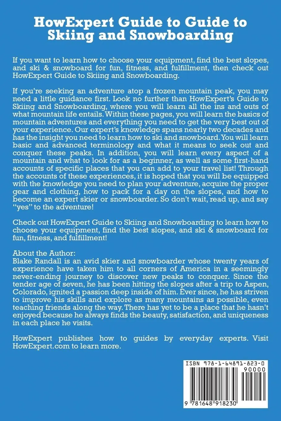 Rückseite: 9781648918230 | HowExpert Guide to Skiing and Snowboarding | Howexpert (u. a.) | Buch
