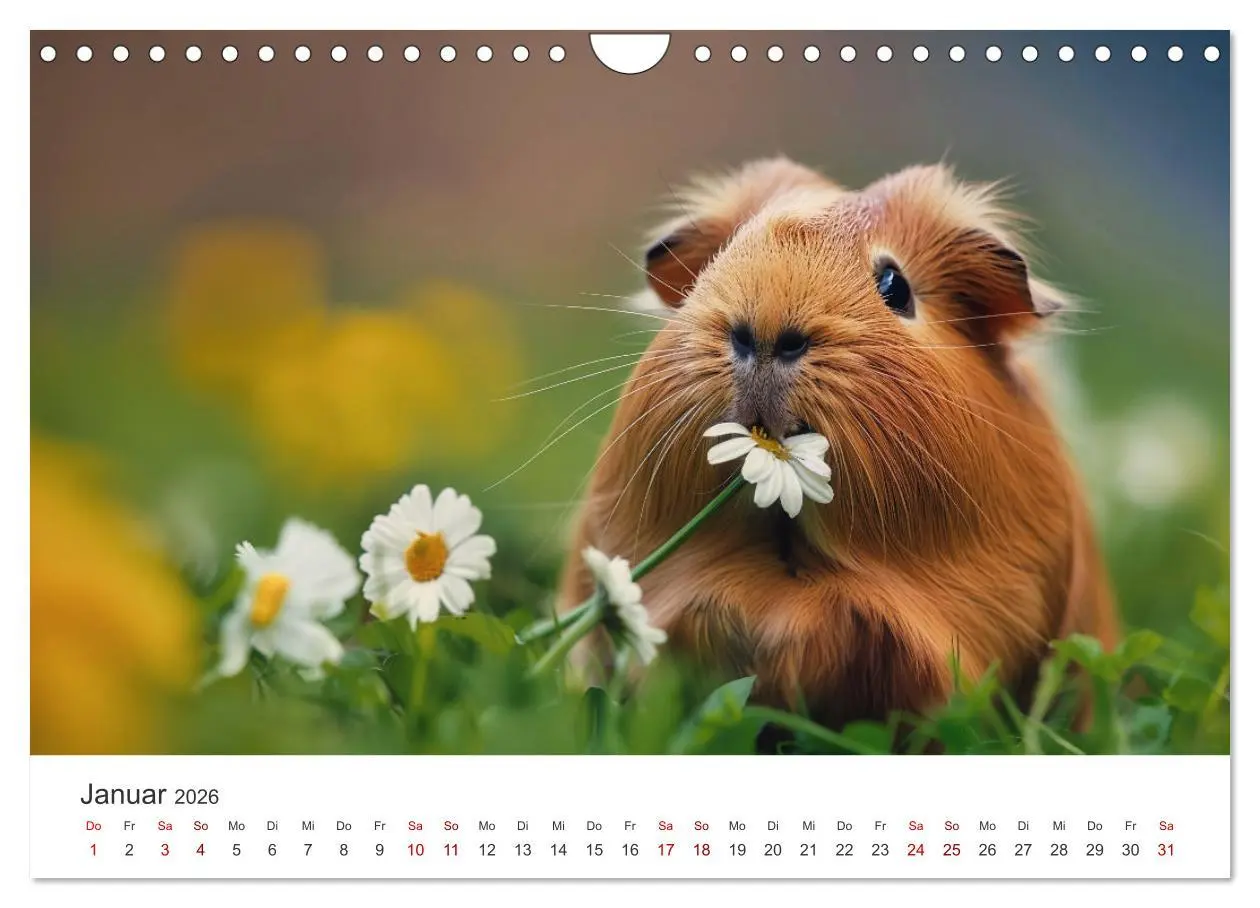 Bild: 9783457338230 | Wuschelbande - Ein Jahr voller Meerschweinchen (Wandkalender 2026...