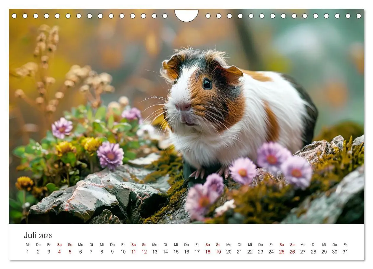 Bild: 9783457338230 | Wuschelbande - Ein Jahr voller Meerschweinchen (Wandkalender 2026...