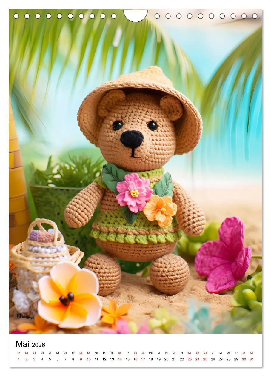 Bild: 9783516288230 | Teddy Abenteur - Ein Jahr mit gehäkelten Freunden (Wandkalender...