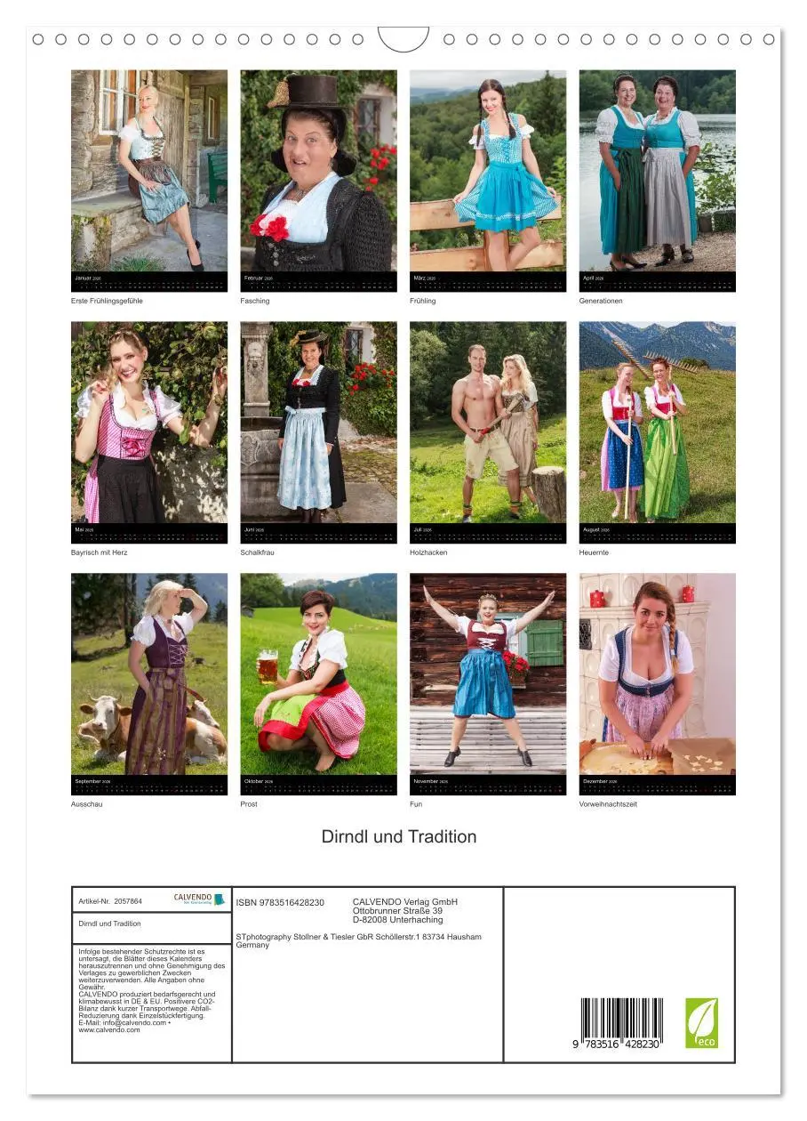 Bild: 9783516428230 | Dirndl und Tradition (Wandkalender 2026 DIN A3 hoch), CALVENDO...