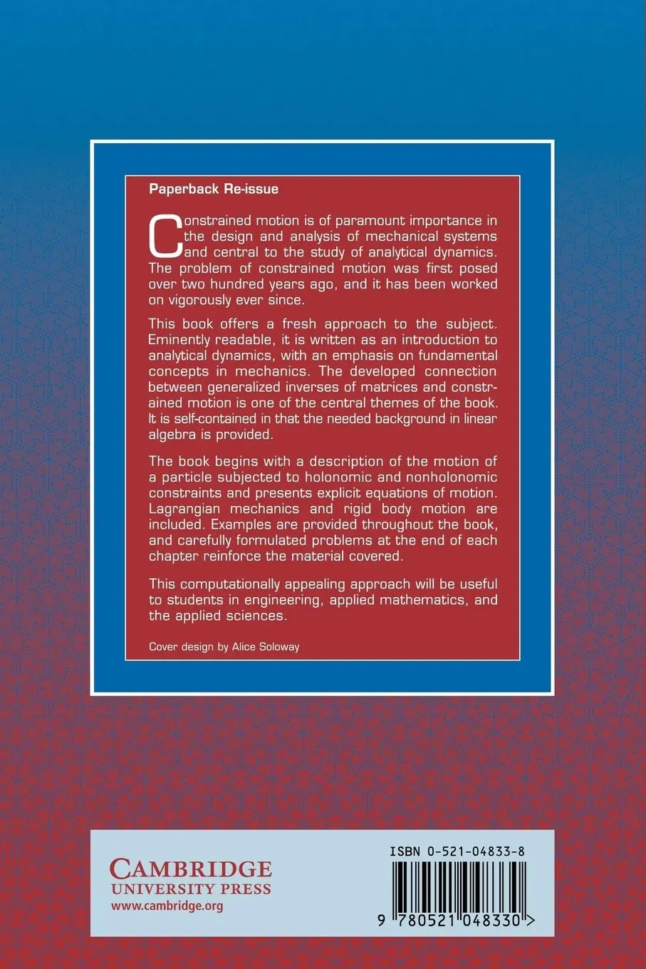Rückseite: 9780521048330 | Analytical Dynamics | A New Approach | Firdaus E. Udwadia (u. a.)