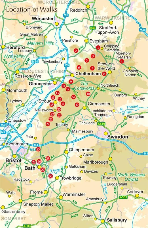 Bild: 9781852848330 | Walking in the Cotswolds | 30 circular walks in the Cotswolds AONB