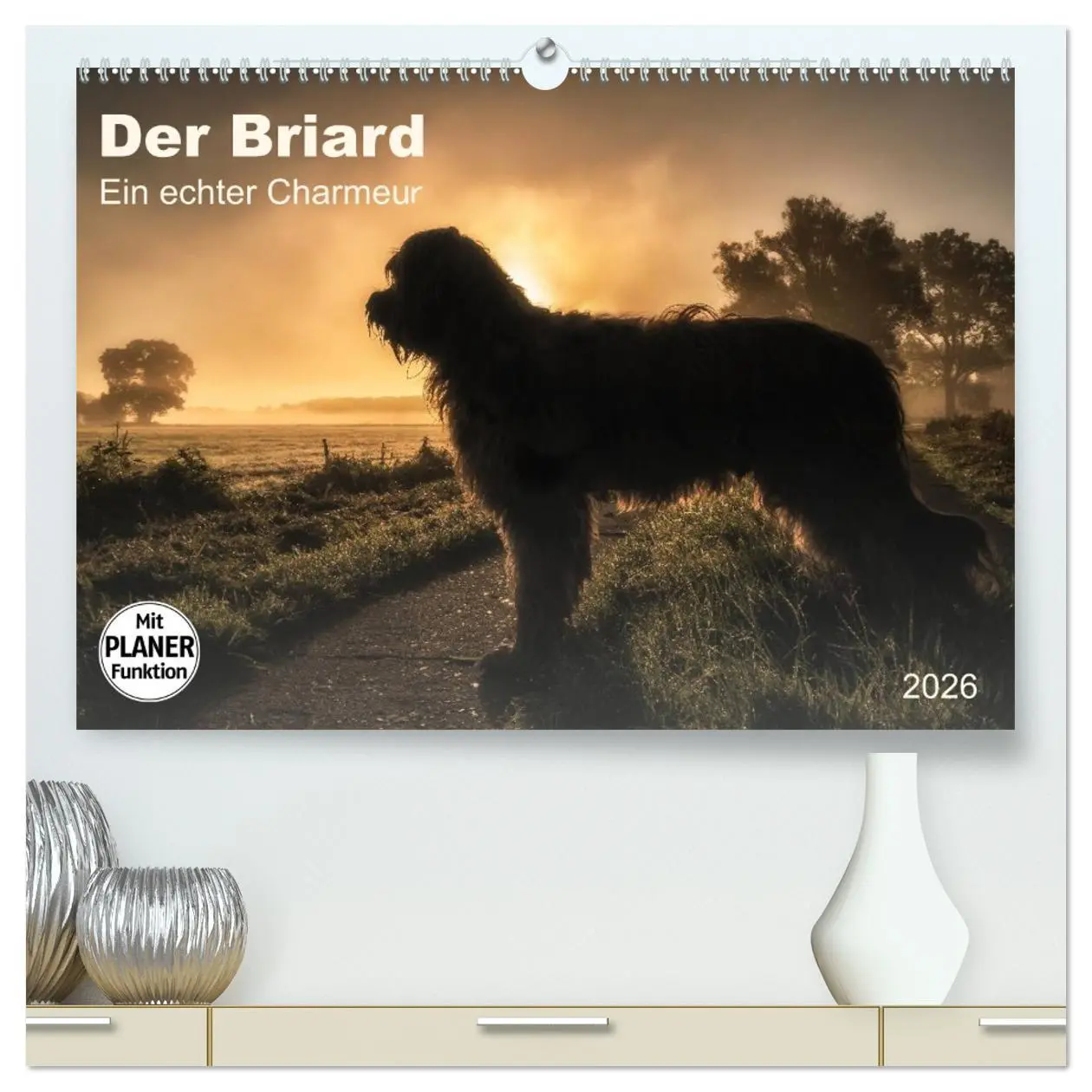 Cover: 9783457948330 | Der Briard 2026 - Ein echter Charmeur (hochwertiger Premium...