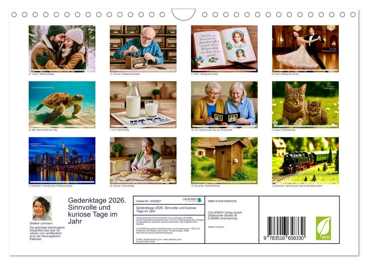 Bild: 9783516658330 | Gedenktage 2026. Sinnvolle und kuriose Tage im Jahr (Wandkalender...