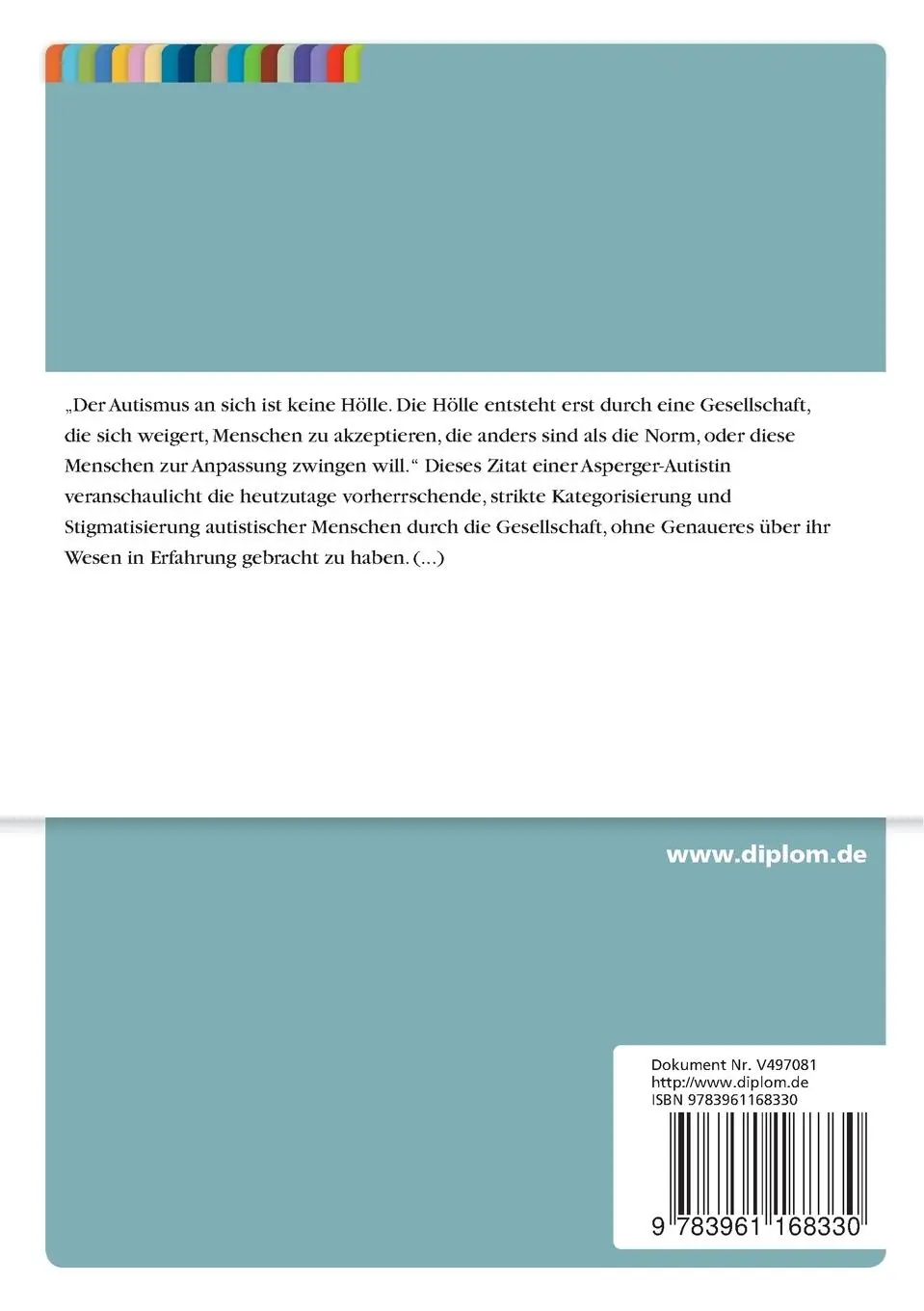 Rückseite: 9783961168330 | Das Asperger-Syndrom | Joana Lima | Taschenbuch | 48 S. | Deutsch