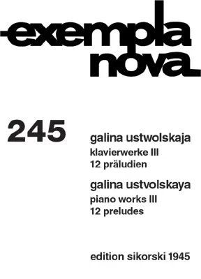 Cover: 9790003028330 | Klavierwerke | Galina Ustvolskaya | Buch | 1996 | Sikorski Edition