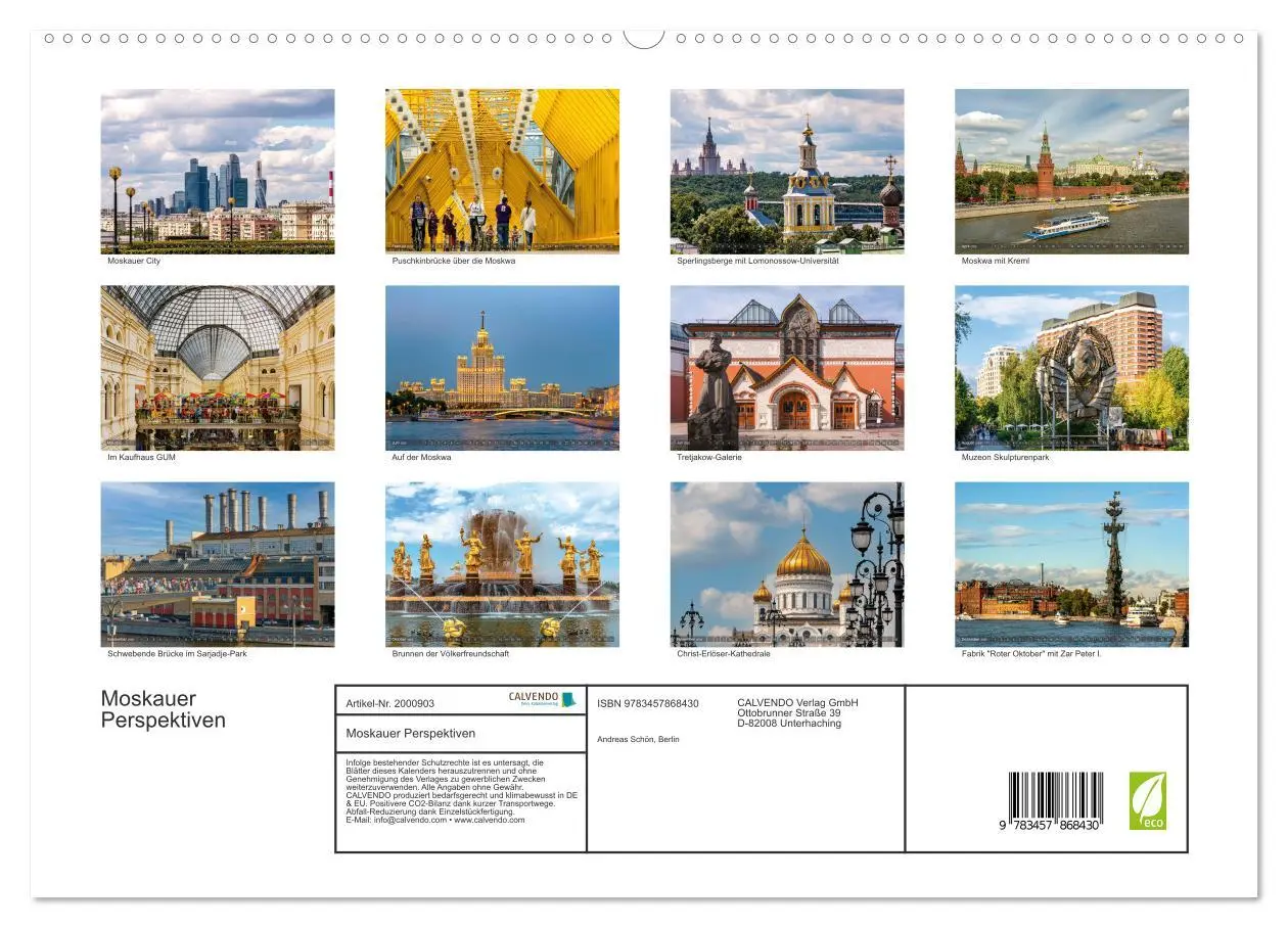 Bild: 9783457868430 | Moskauer Perspektiven (Wandkalender 2026 DIN A2 quer), CALVENDO...