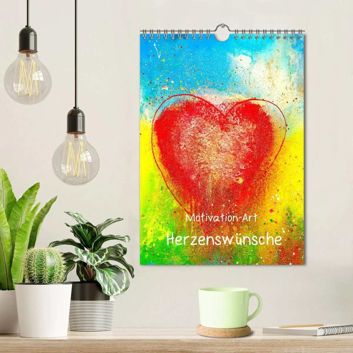 Bild: 9783516408430 | Motivation-Art Herzenswünsche (Wandkalender 2026 DIN A4 hoch),...