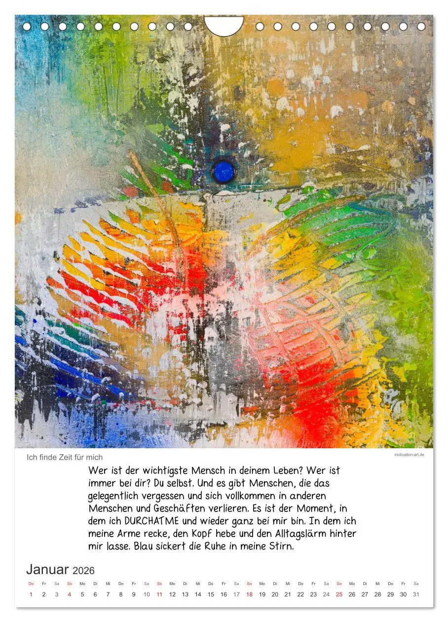 Bild: 9783516408430 | Motivation-Art Herzenswünsche (Wandkalender 2026 DIN A4 hoch),...