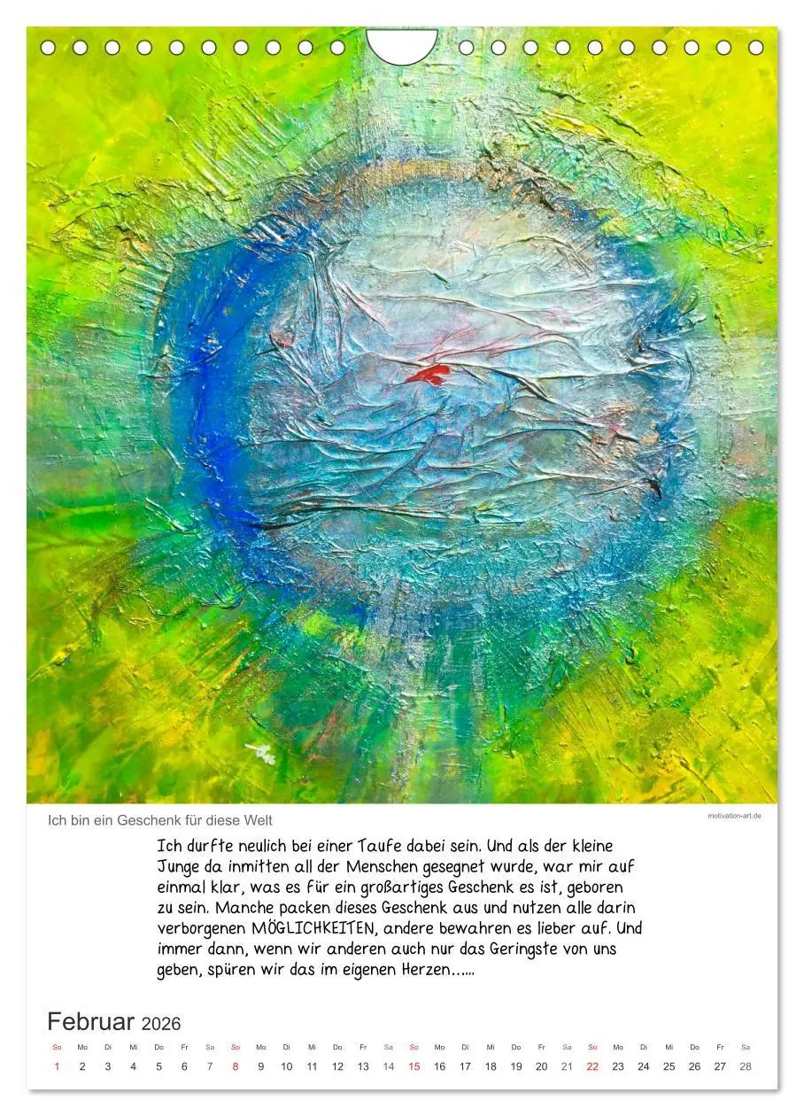 Bild: 9783516408430 | Motivation-Art Herzenswünsche (Wandkalender 2026 DIN A4 hoch),...
