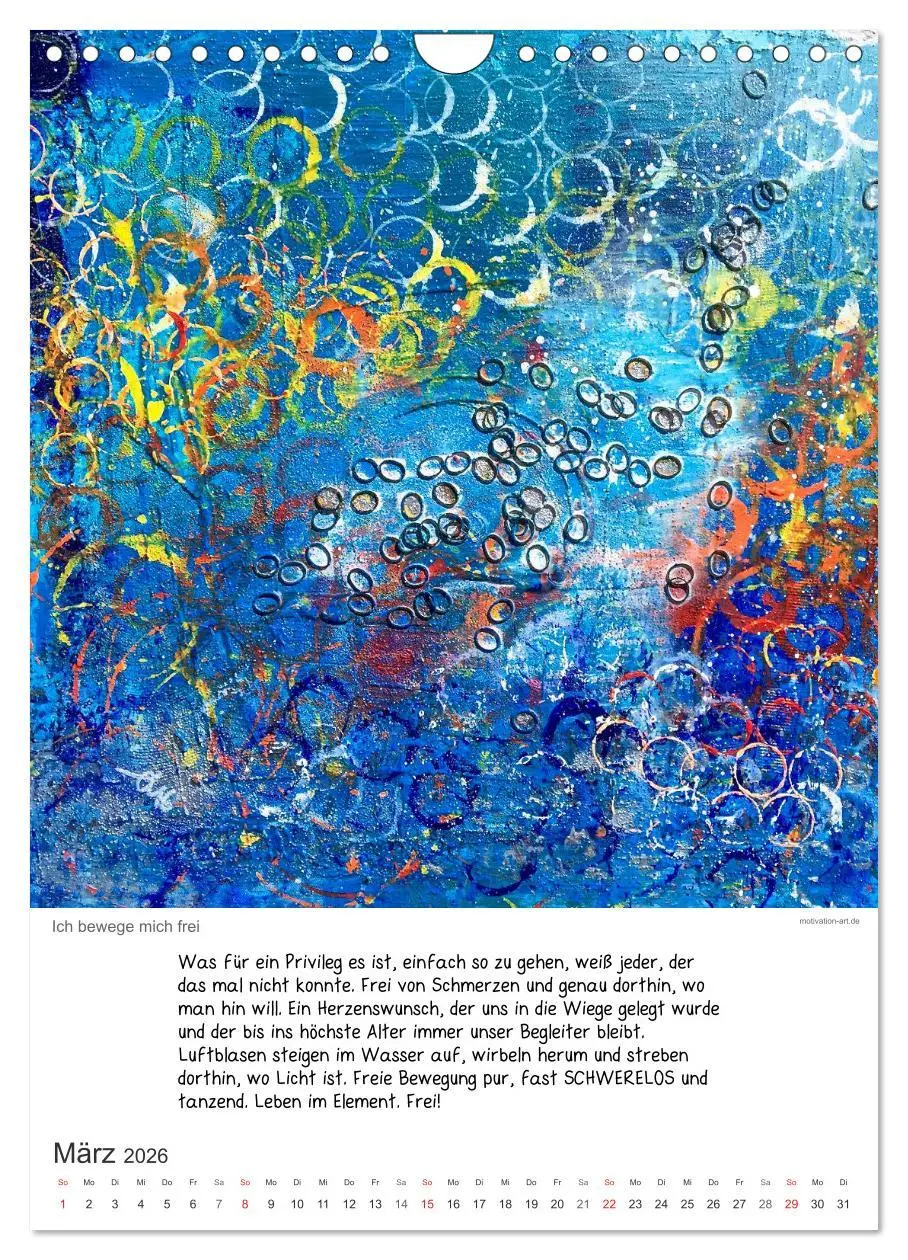 Bild: 9783516408430 | Motivation-Art Herzenswünsche (Wandkalender 2026 DIN A4 hoch),...
