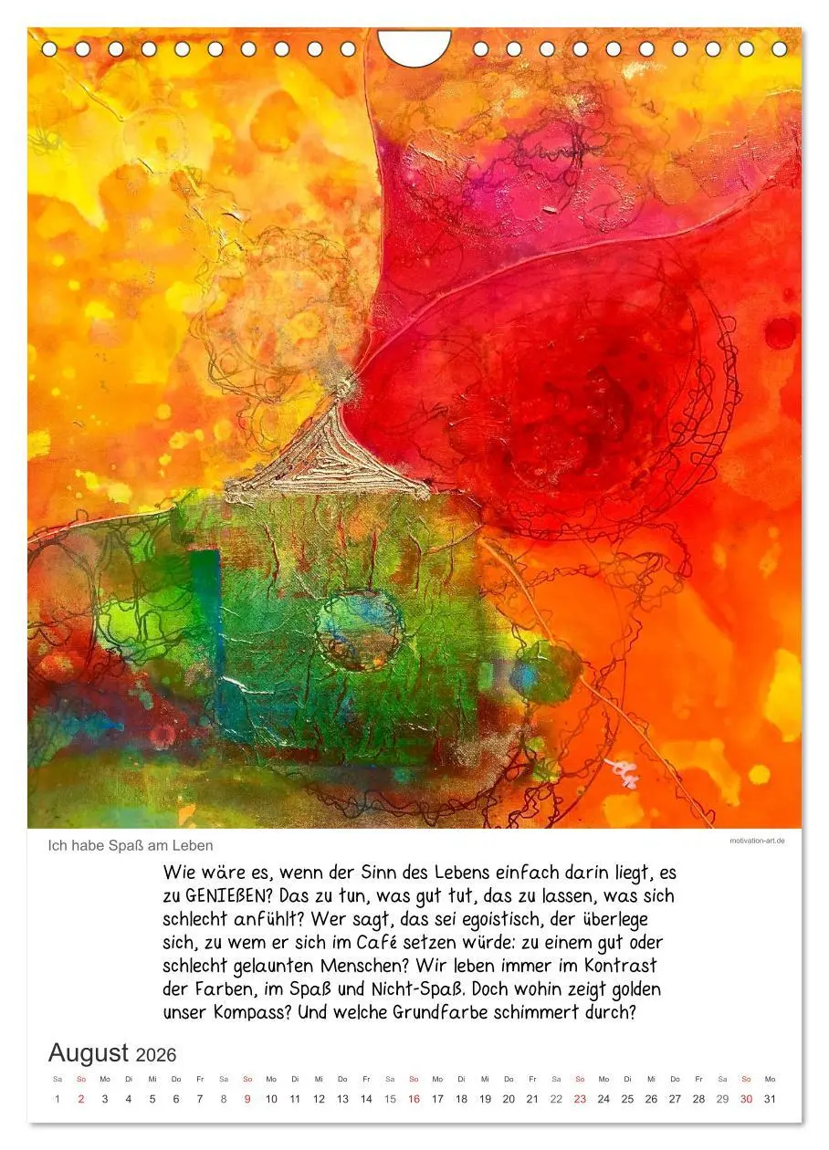 Bild: 9783516408430 | Motivation-Art Herzenswünsche (Wandkalender 2026 DIN A4 hoch),...