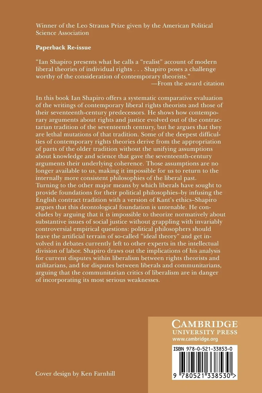 Rückseite: 9780521338530 | The Evolution of Rights in Liberal Theory | Henry Tam (u. a.) | Buch