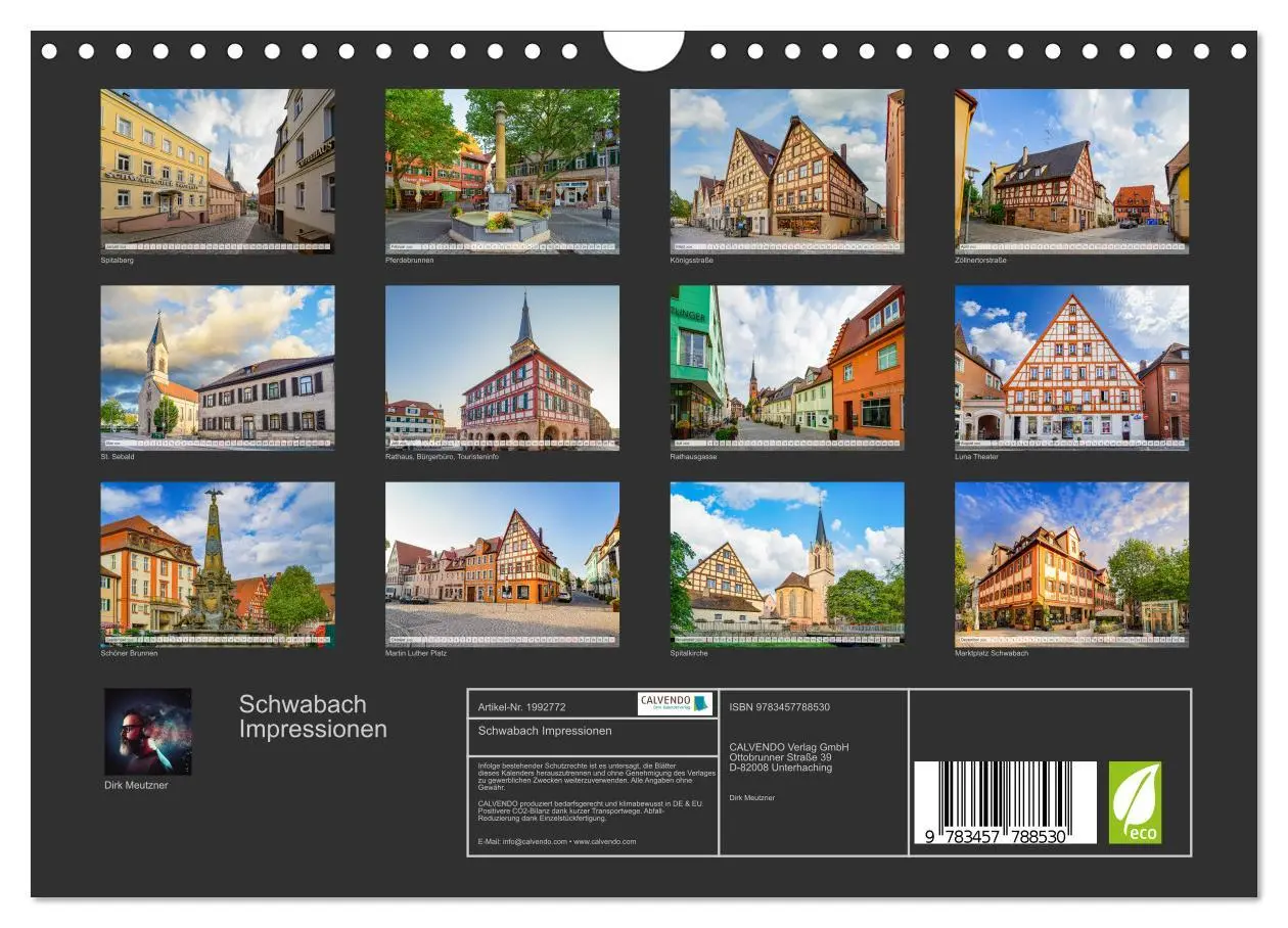 Bild: 9783457788530 | Schwabach Impressionen (Wandkalender 2026 DIN A4 quer), CALVENDO...