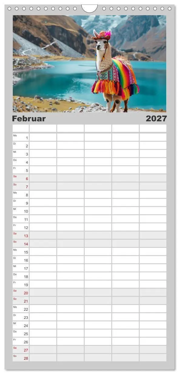 Bild: 9783594308530 | Familienplaner 2027 - Lamas auf Tour. Perus flauschige...