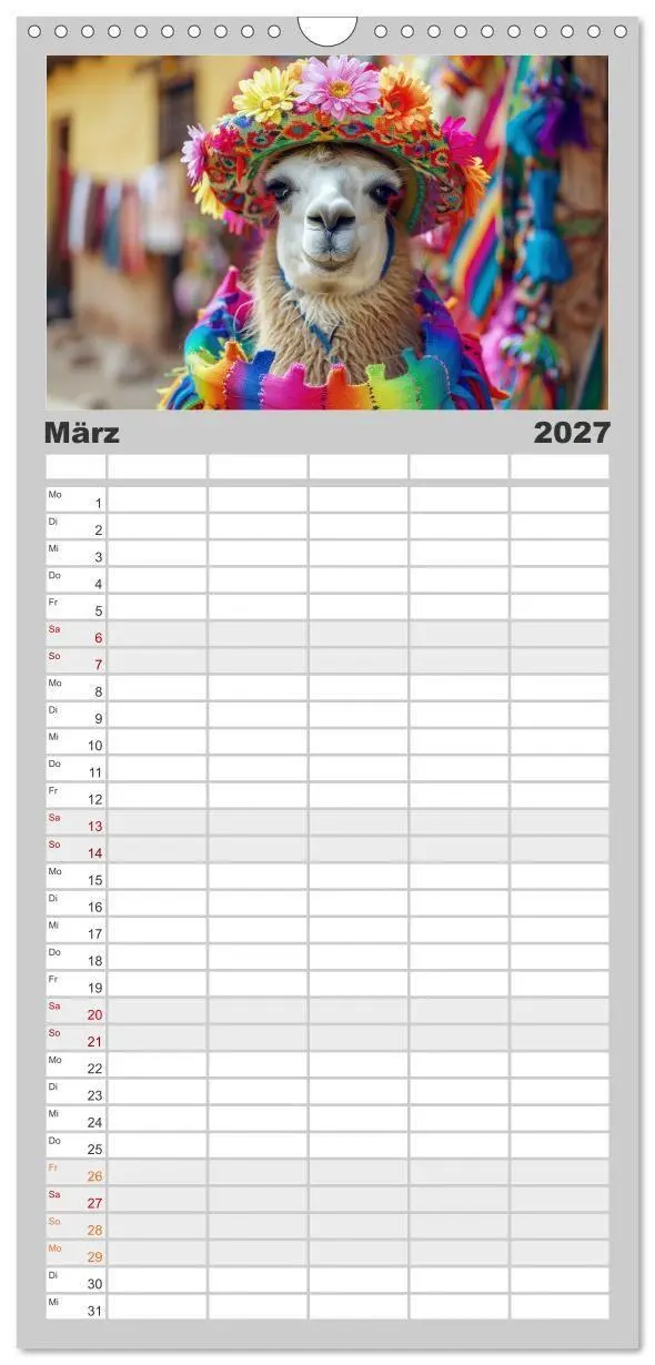 Bild: 9783594308530 | Familienplaner 2027 - Lamas auf Tour. Perus flauschige...