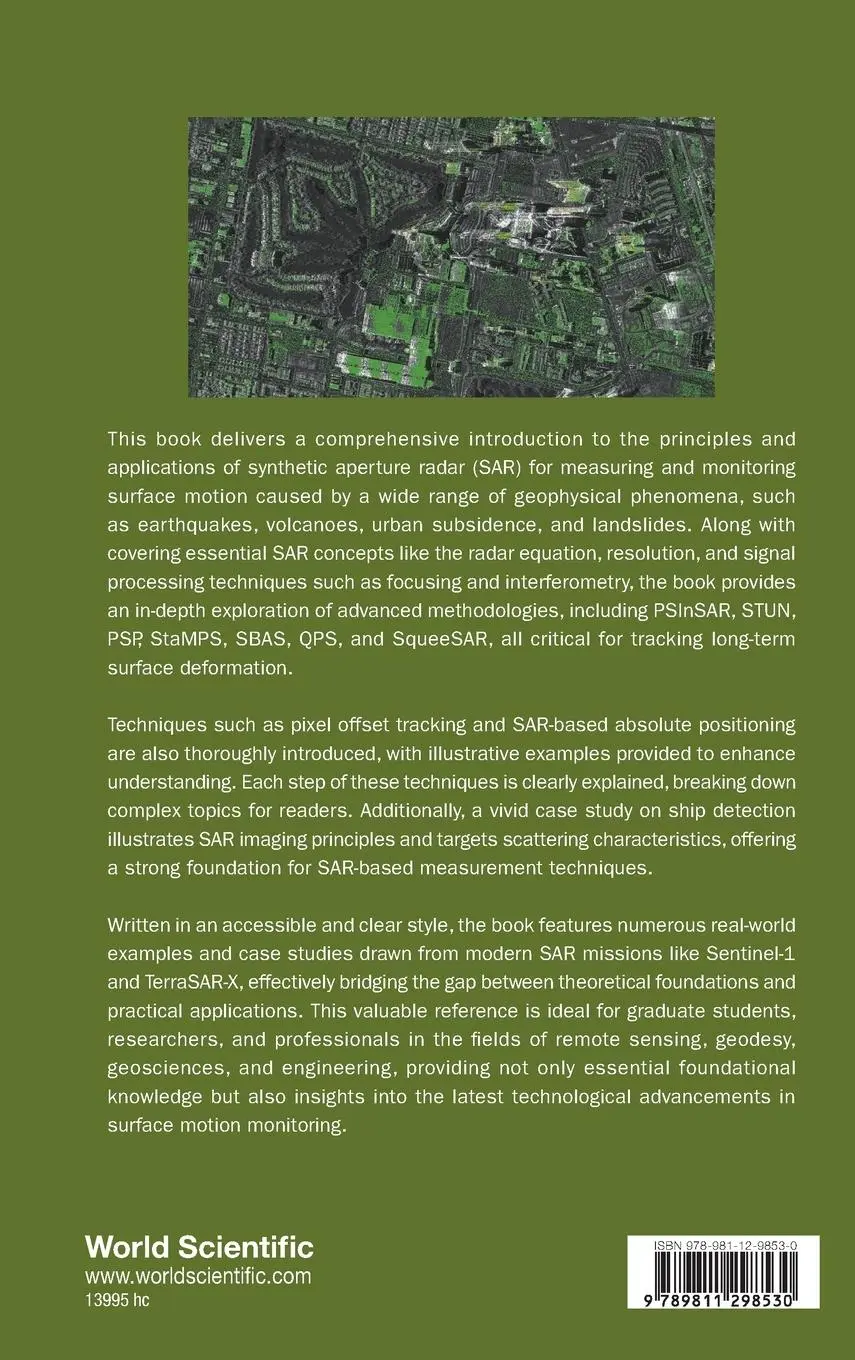 Rückseite: 9789811298530 | SYNTHETIC APERTURE RADAR FOR SURFACE MOTION ESTIMATION | Timo Balz