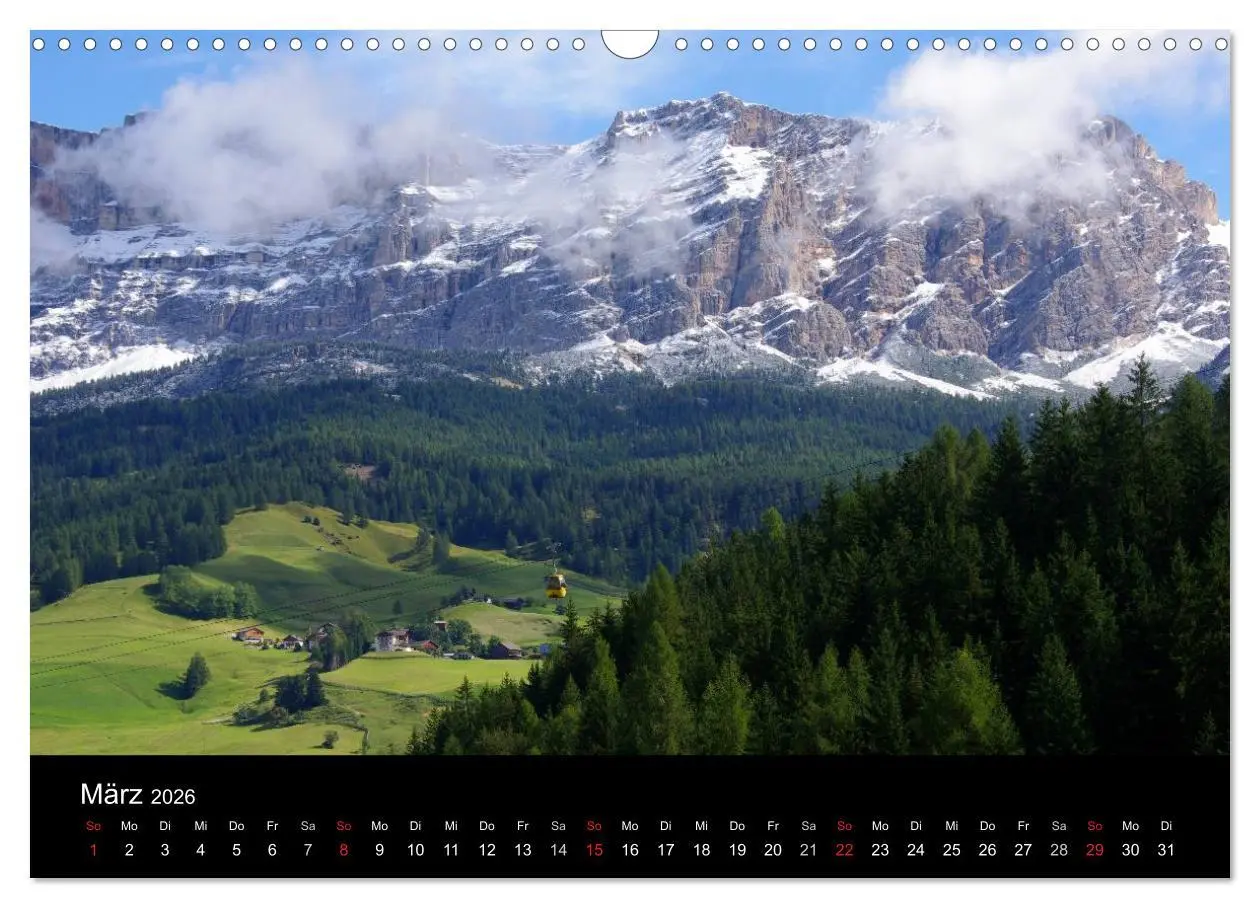 Bild: 9783516178630 | Südtirol 2026 (Wandkalender 2026 DIN A3 quer), CALVENDO Monatskalender