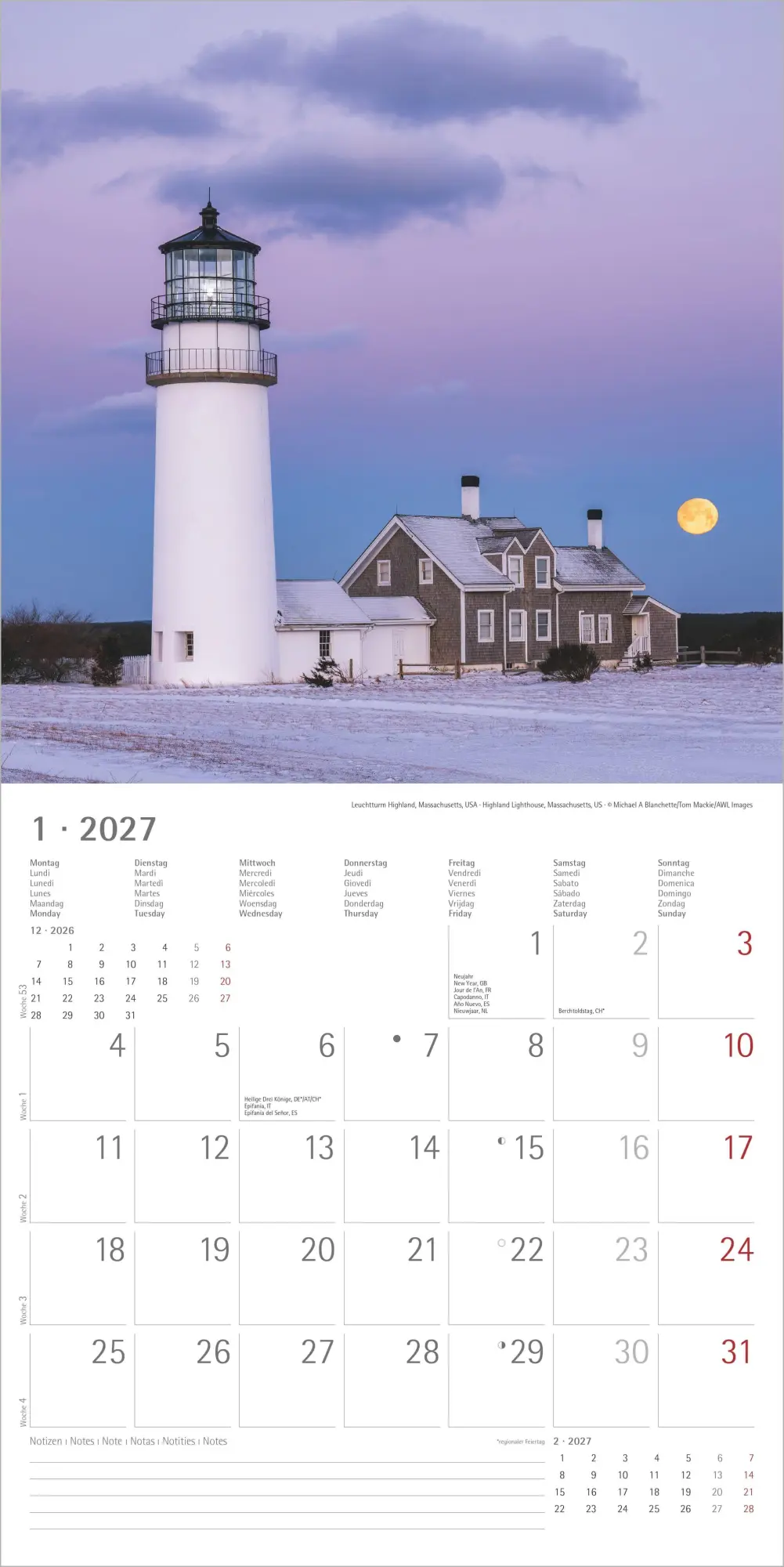 Bild: 4069095018730 | Leuchttürme 2027 | Neumann Verlage GmbH &amp; Co KG | Kalender | 14 S.