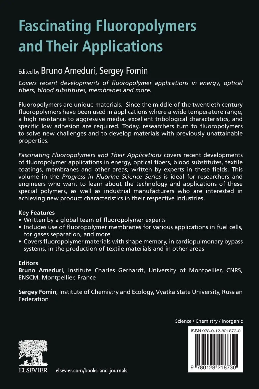 Rückseite: 9780128218730 | Fascinating Fluoropolymers and Their Applications | Ameduri (u. a.)