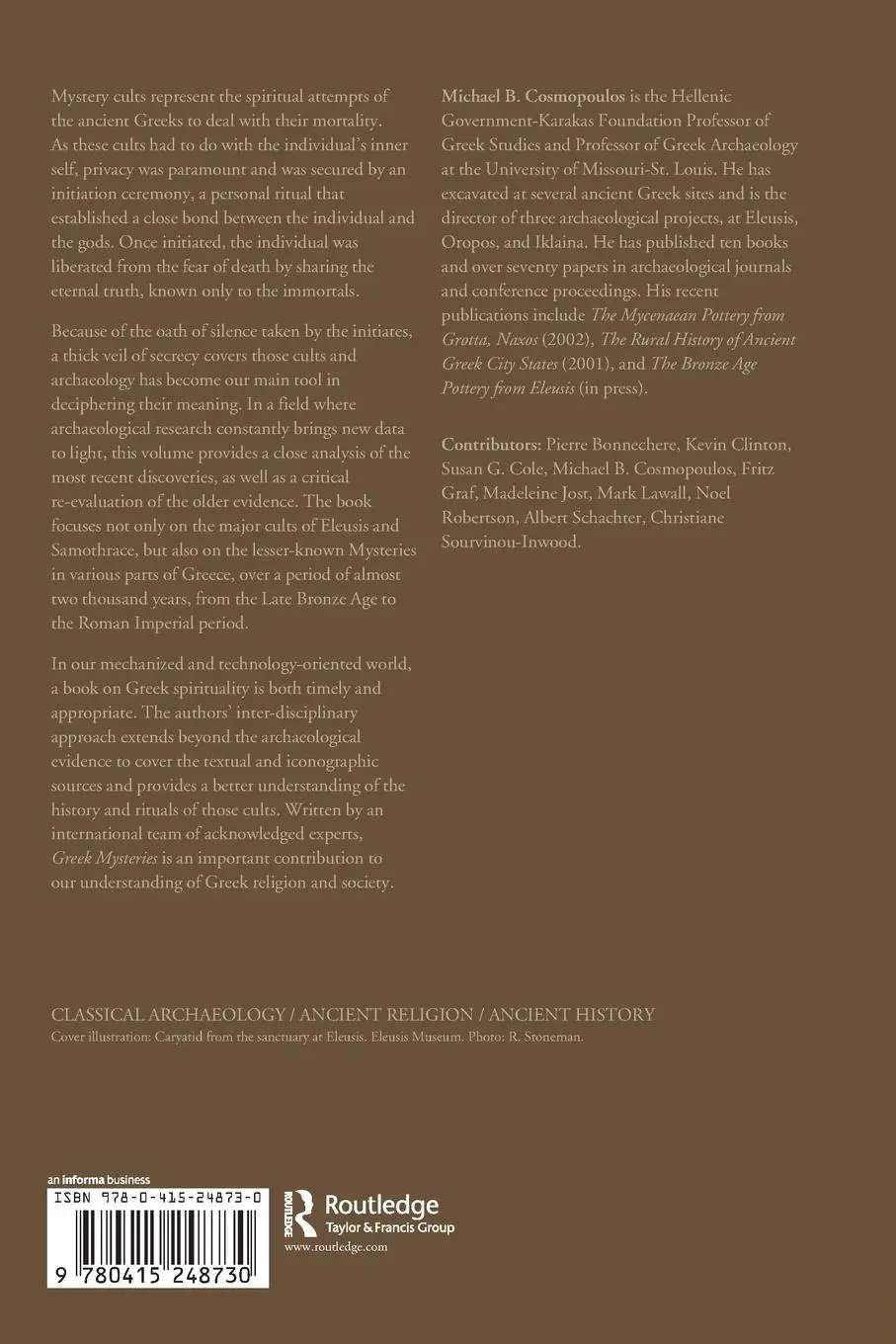 Rückseite: 9780415248730 | Greek Mysteries | The Archaeology of Ancient Greek Secret Cults | Buch
