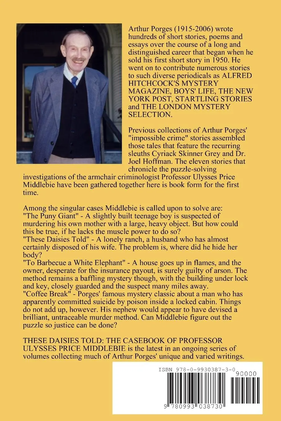 Rückseite: 9780993038730 | These Daisies Told | The Casebook of Professor Ulysses Price Middlebie