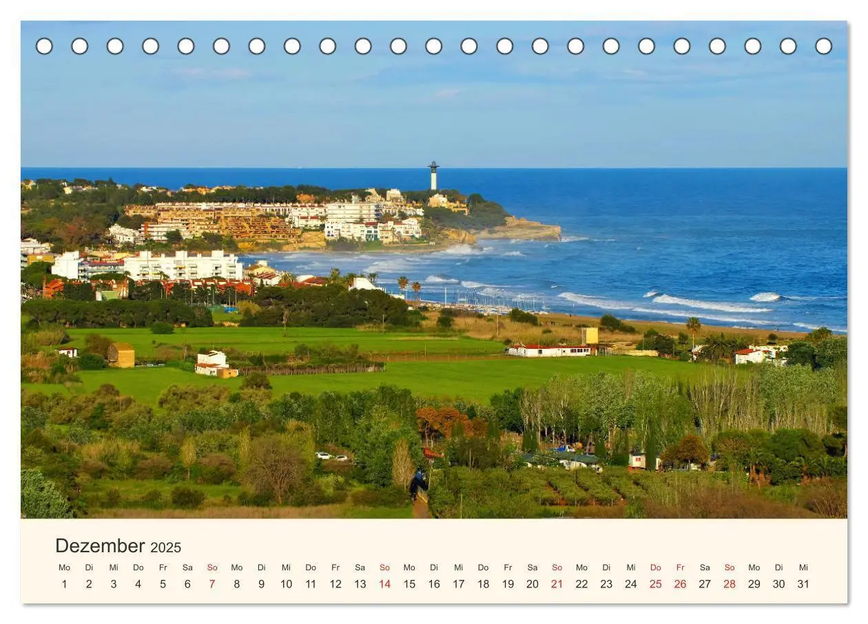 Bild: 9783435298730 | Costa Dorada - Die Goldene Küste Spaniens (Tischkalender 2025 DIN...
