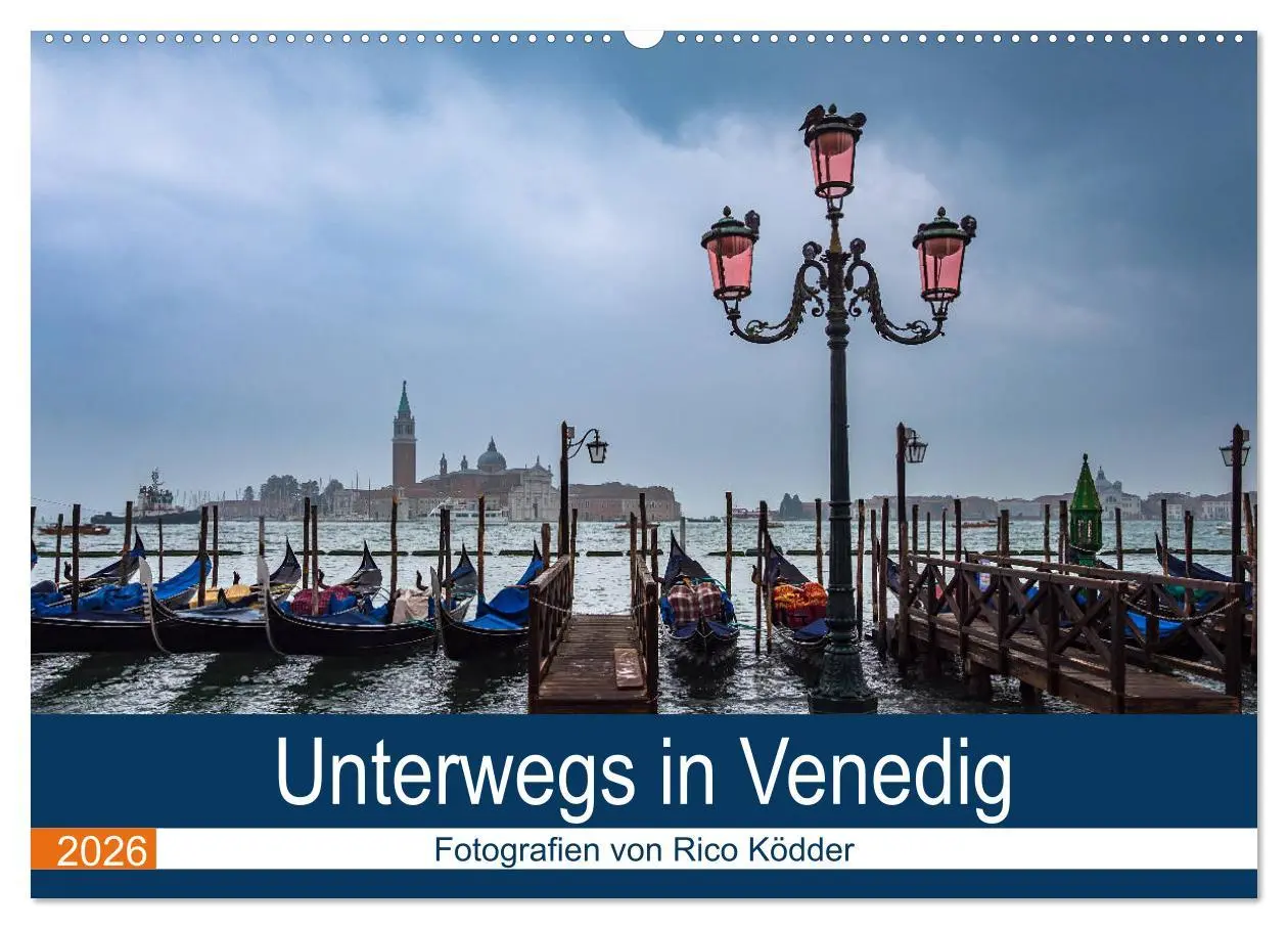 Cover: 9783457698730 | Unterwegs in Venedig (Wandkalender 2026 DIN A2 quer), CALVENDO...