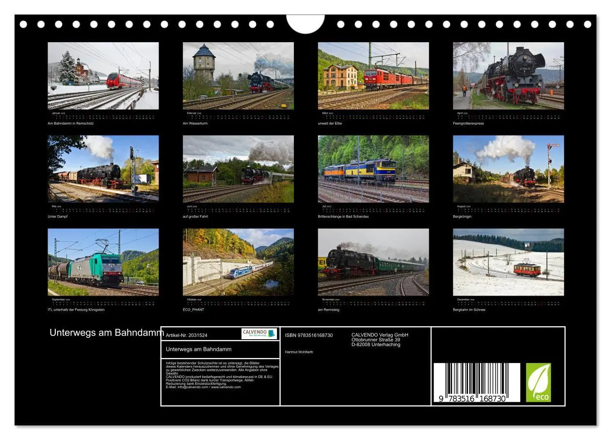 Bild: 9783516168730 | Unterwegs am Bahndamm (Wandkalender 2026 DIN A4 quer), CALVENDO...