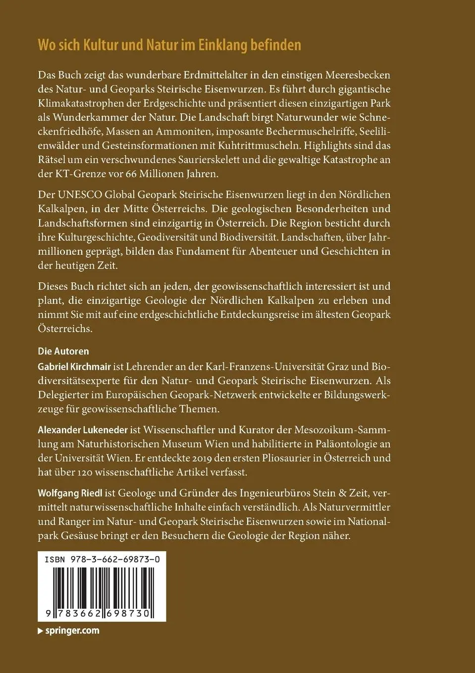 Rückseite: 9783662698730 | UNESCO Global Geopark Steirische Eisenwurzen | Kirchmair (u. a.)