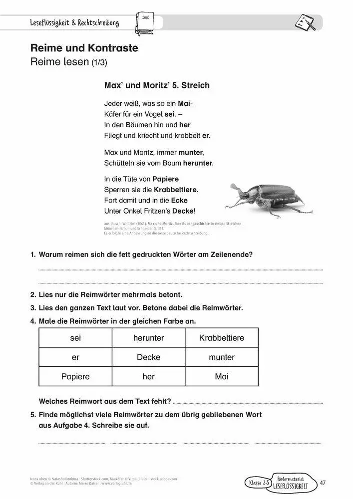 Bild: 9783834648730 | Fördermaterial Leseflüssigkeit - Klasse 3 - 5 | Meike Kaiser | 88 S.