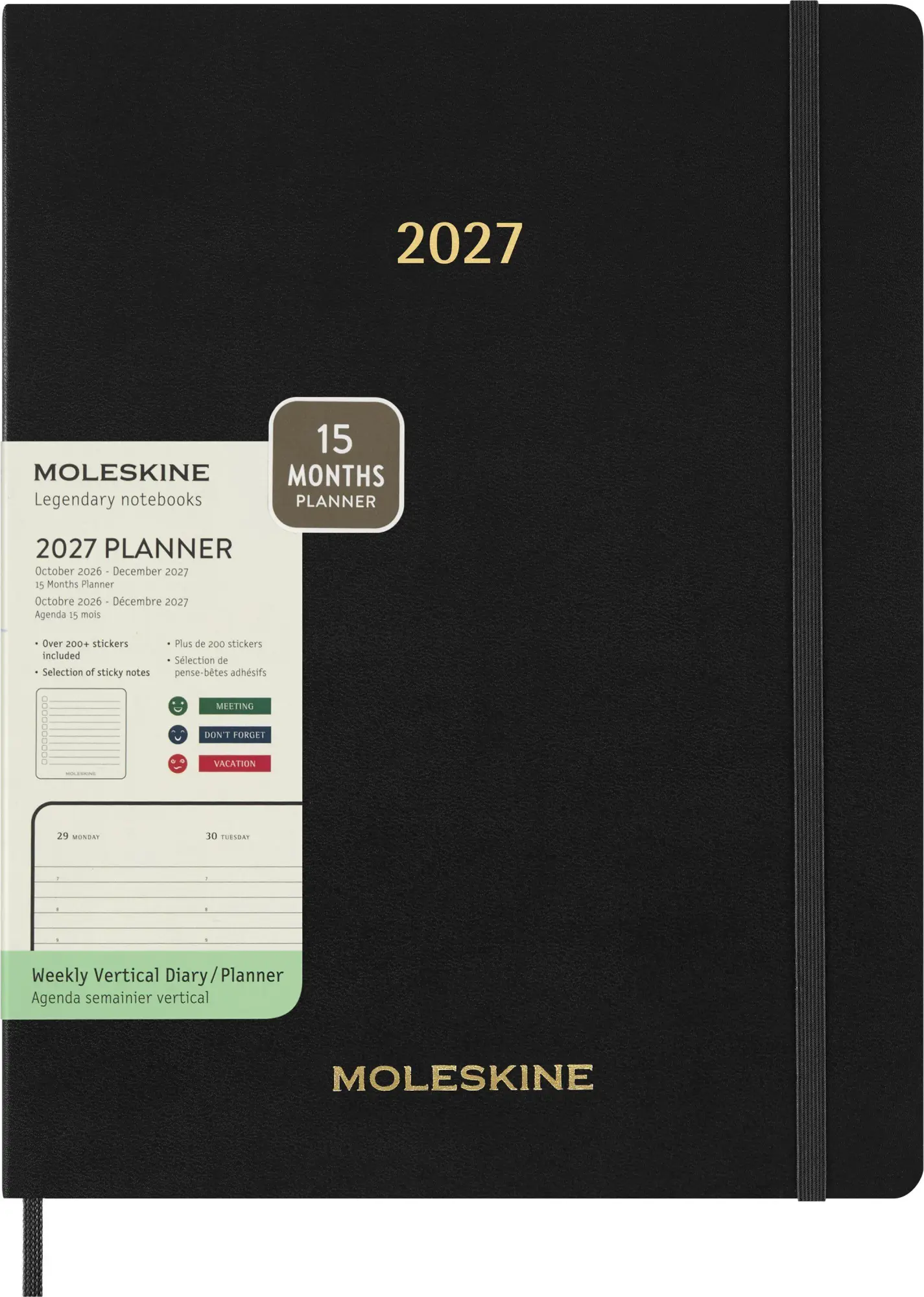 Cover: 8056999278830 | Moleskine 15 Monate Essential Wochenkalender 2026/2027, 1 Wo = 2...